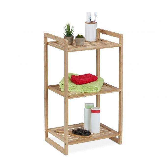Bamboo shelf with 3 shelves