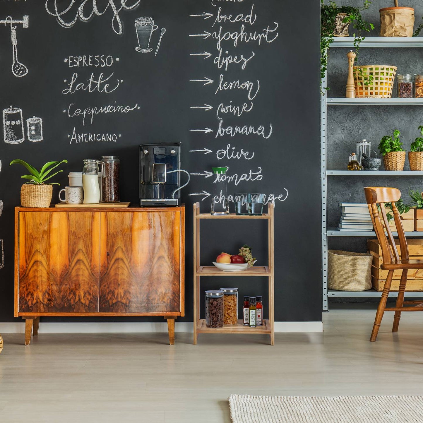 Bamboo shelf with 3 shelves