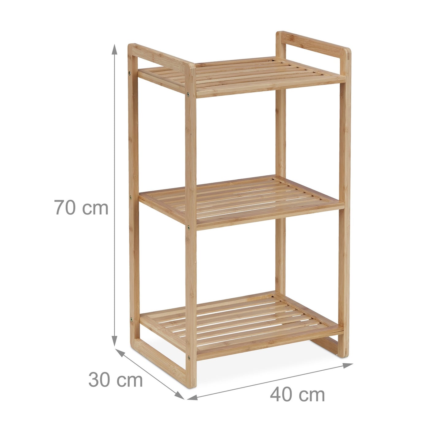 Bamboo shelf with 3 shelves