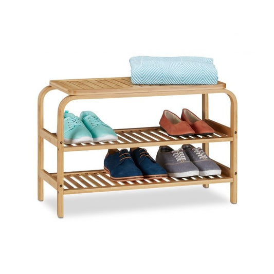 Bamboo shoe bench