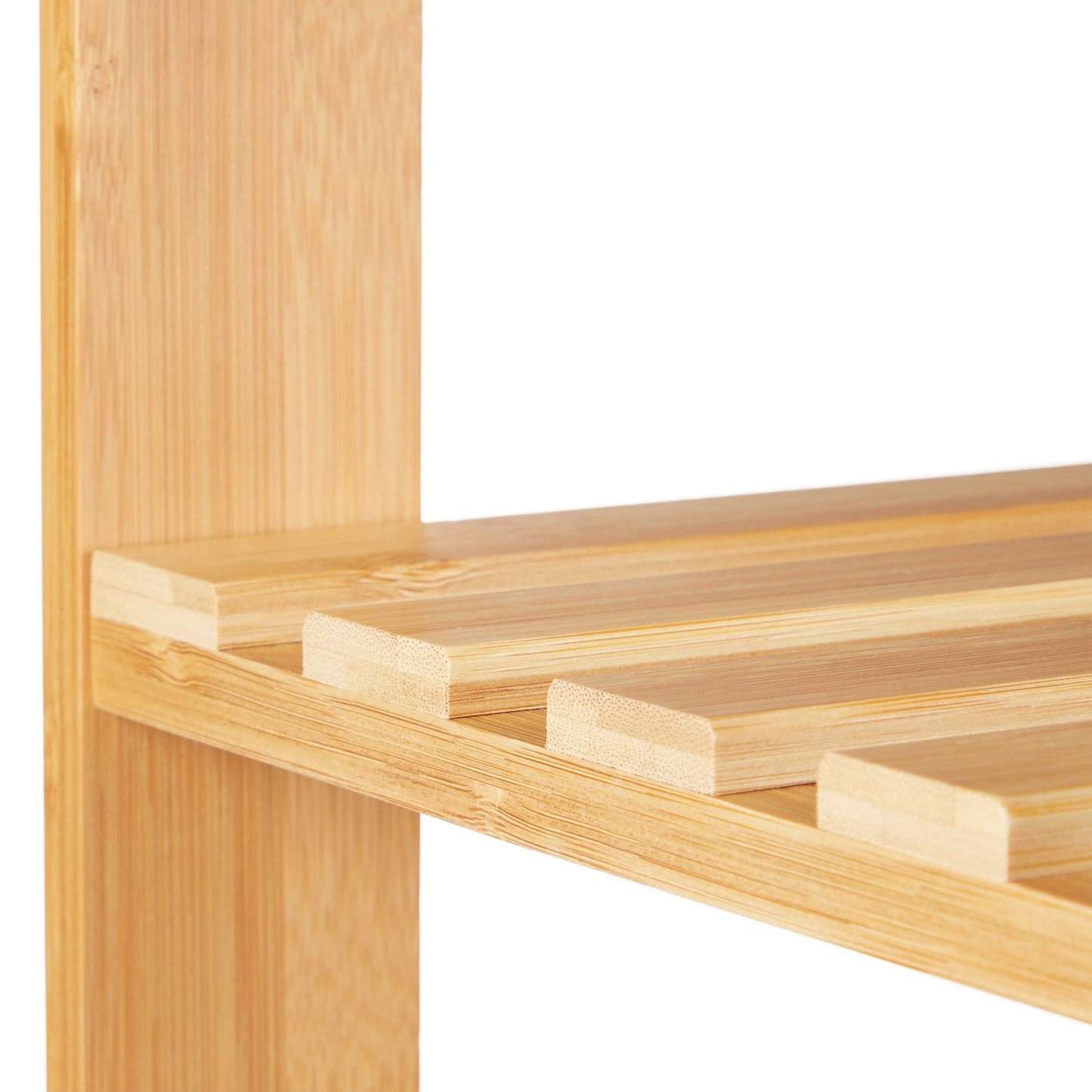 Bamboo shoe rack with bench
