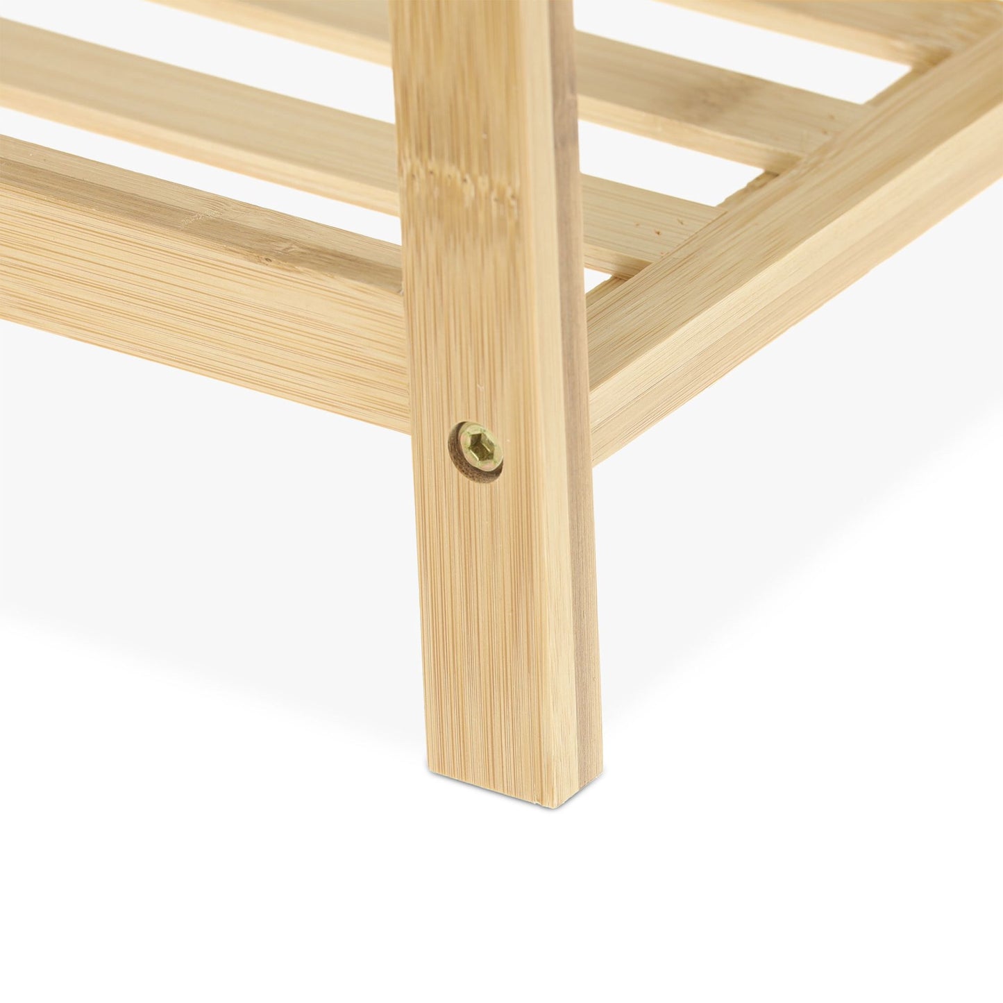 Bamboo standing towel rail