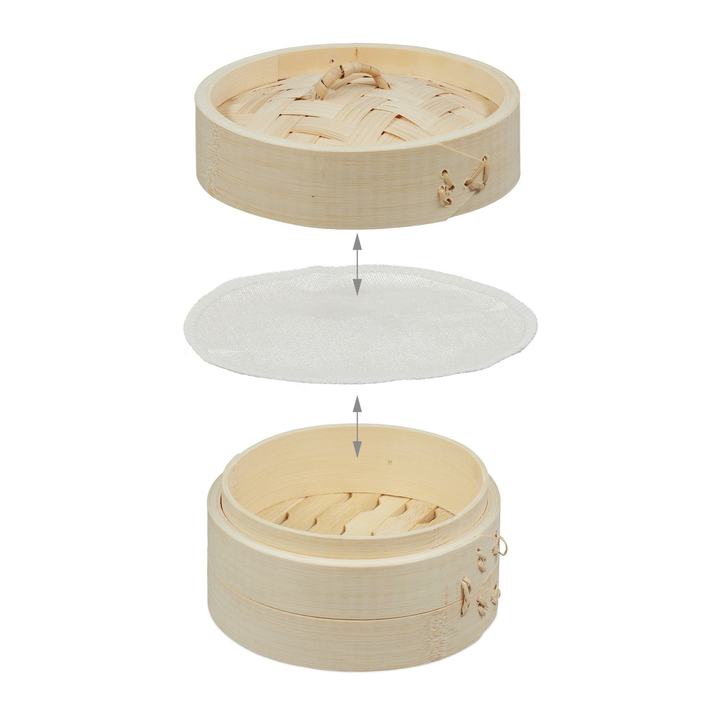 Bamboo steamer 13.5 cm set of 3