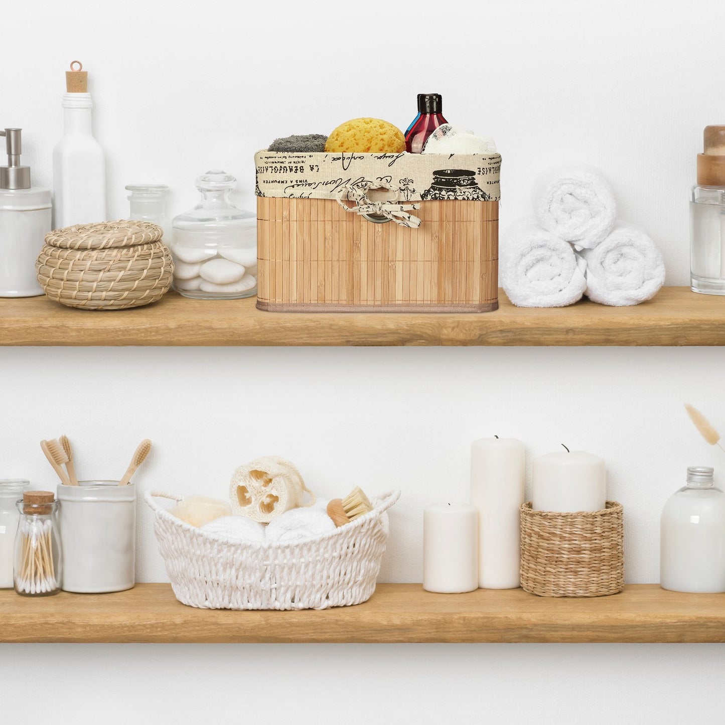 Bamboo storage basket