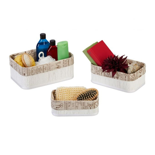 Bamboo storage basket - set of 3