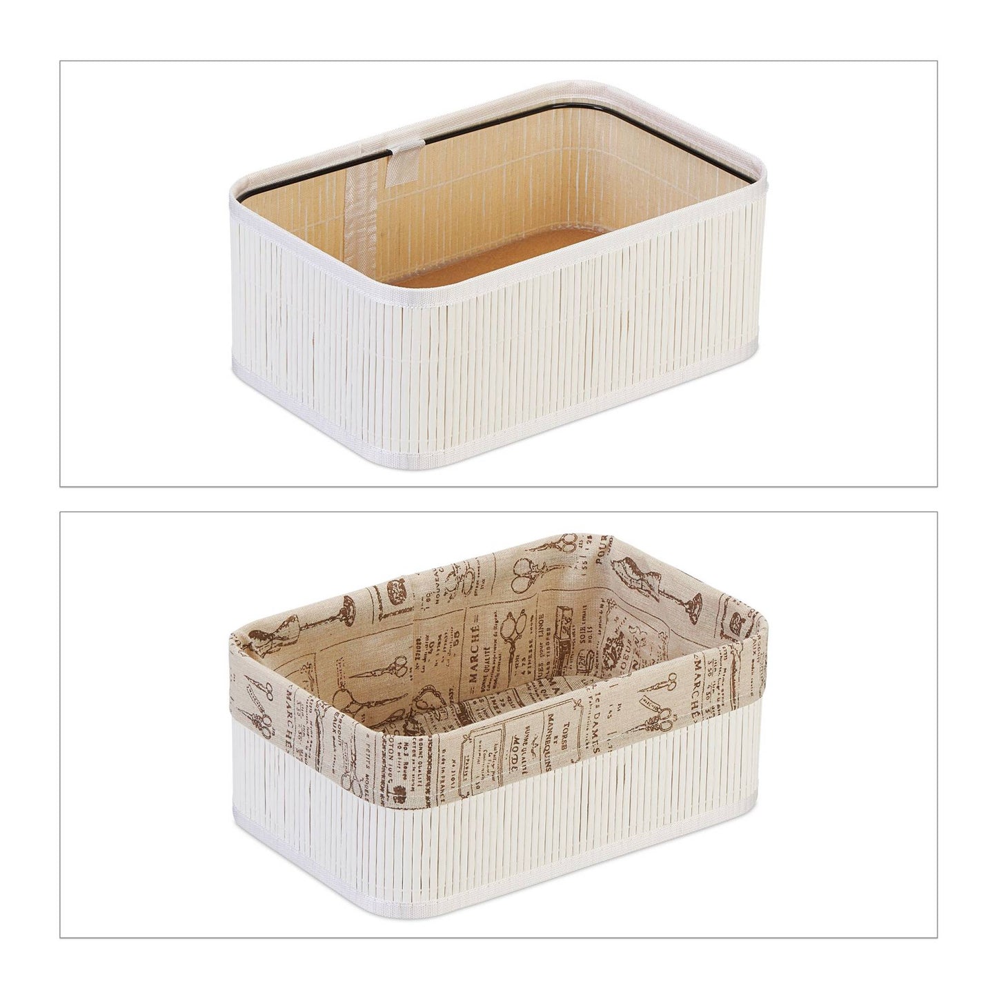 Bamboo storage basket - set of 3
