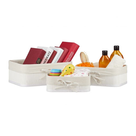 Bamboo storage baskets set of 3