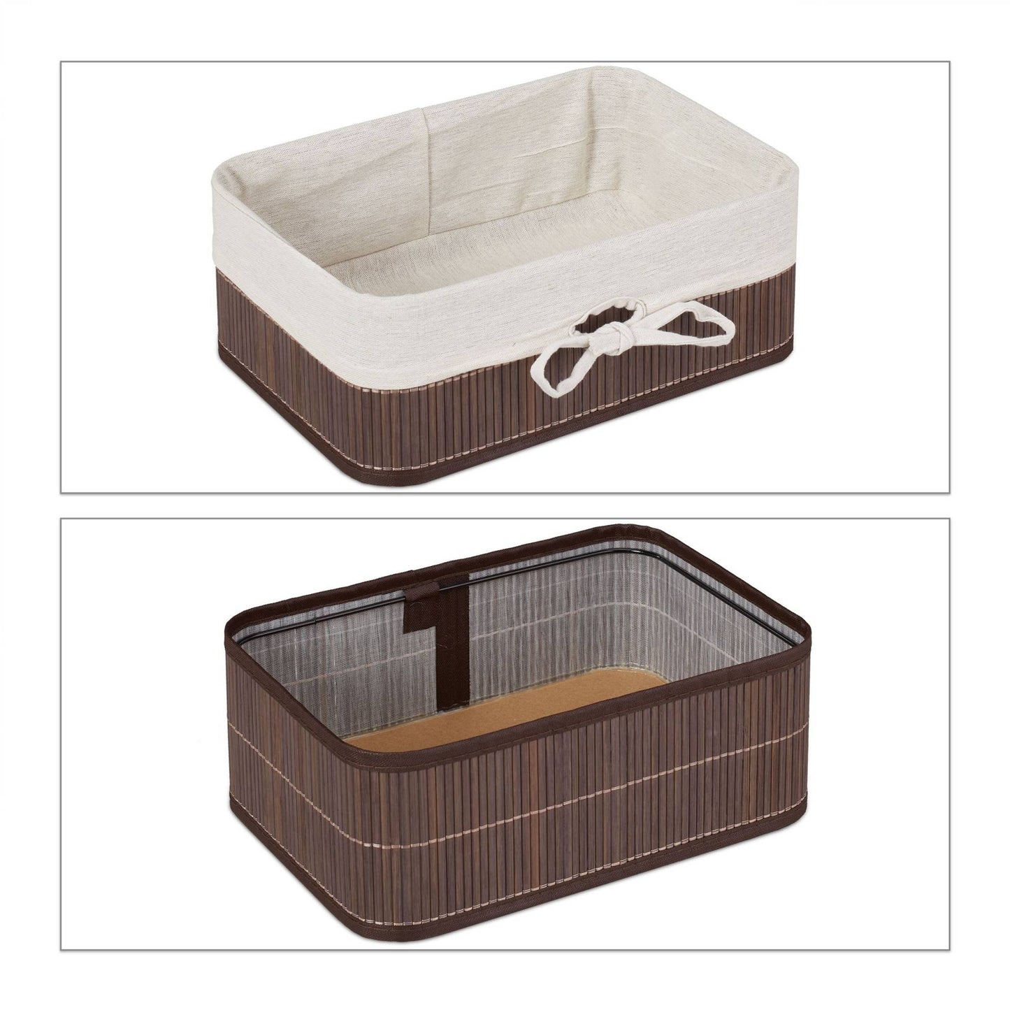 Bamboo storage baskets set of 3
