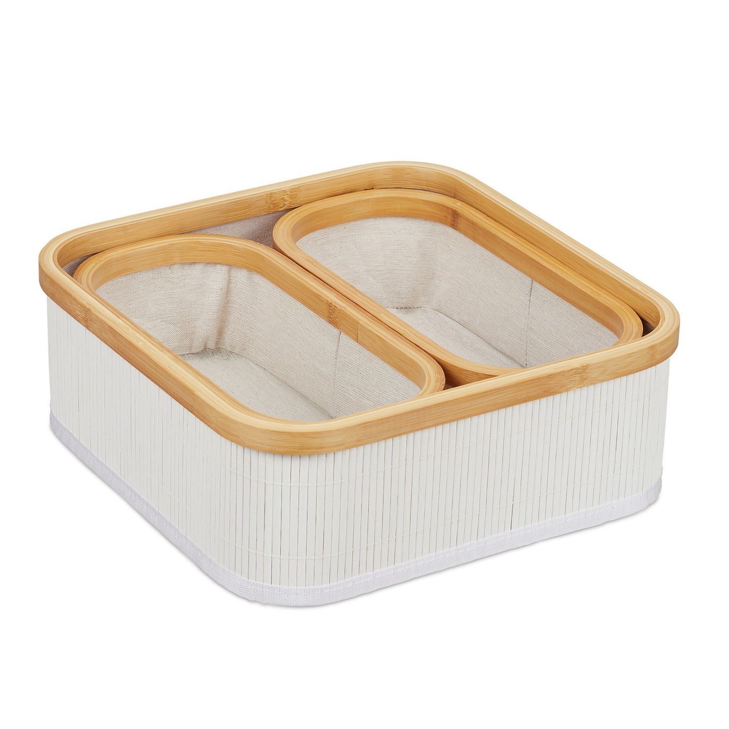 Bamboo storage baskets set of 3
