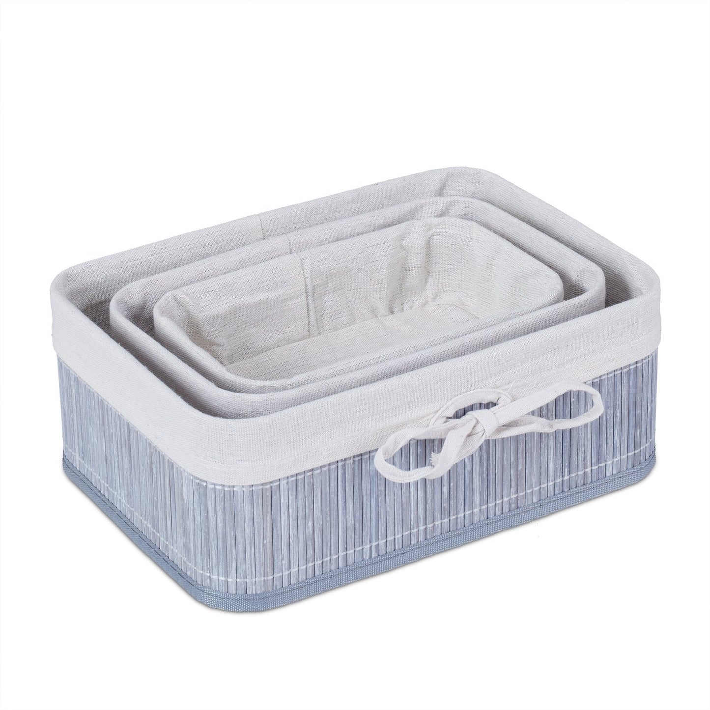 Bamboo storage baskets set of 3