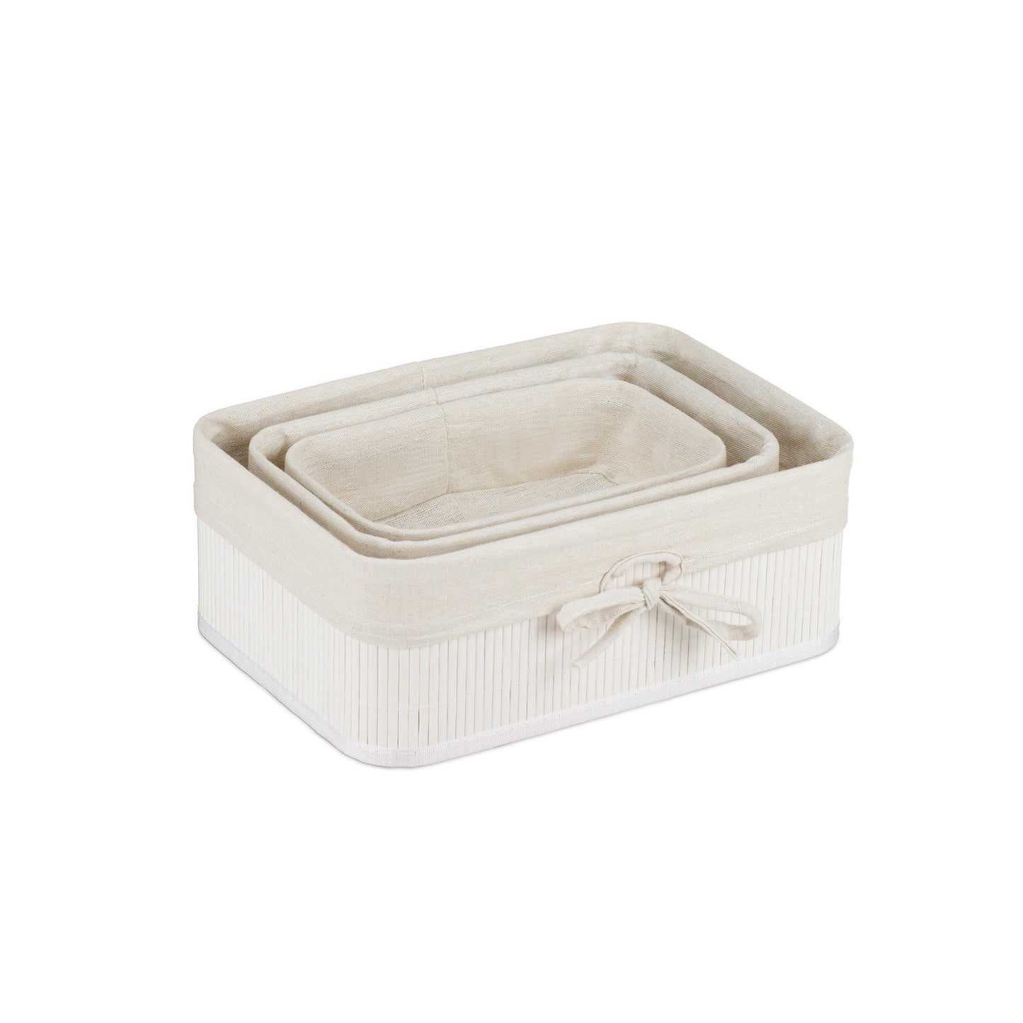 Bamboo storage baskets set of 3