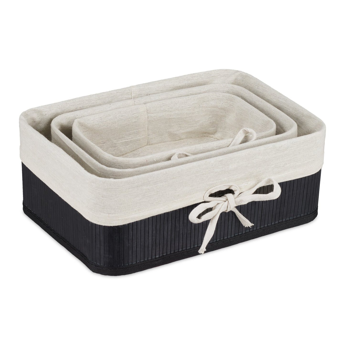 Bamboo storage baskets set of 3