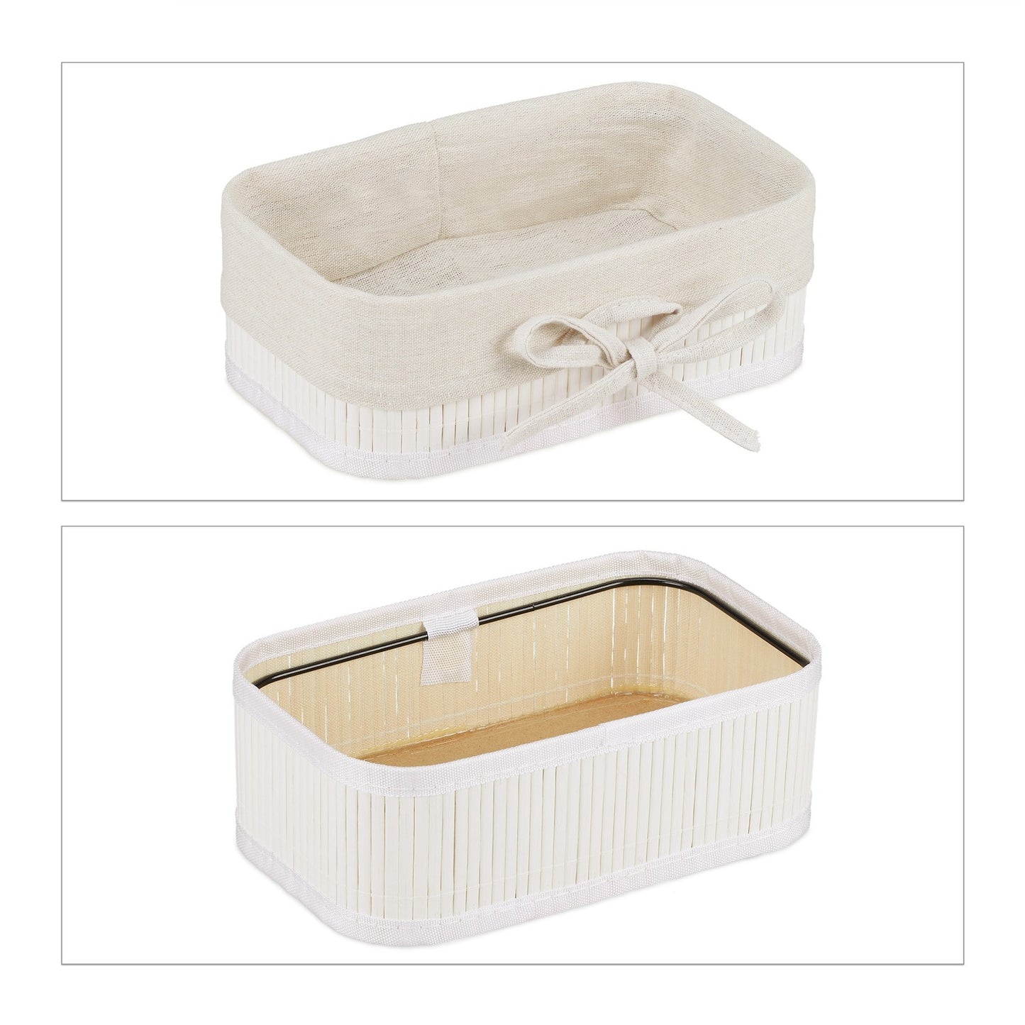 Bamboo storage baskets set of 3