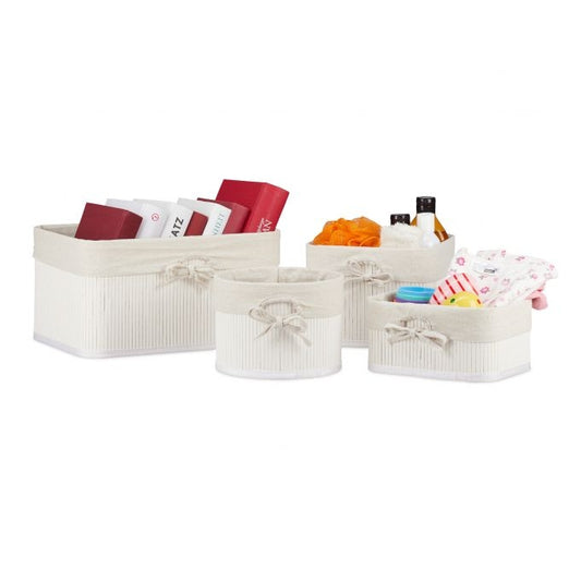Bamboo storage baskets set of 4