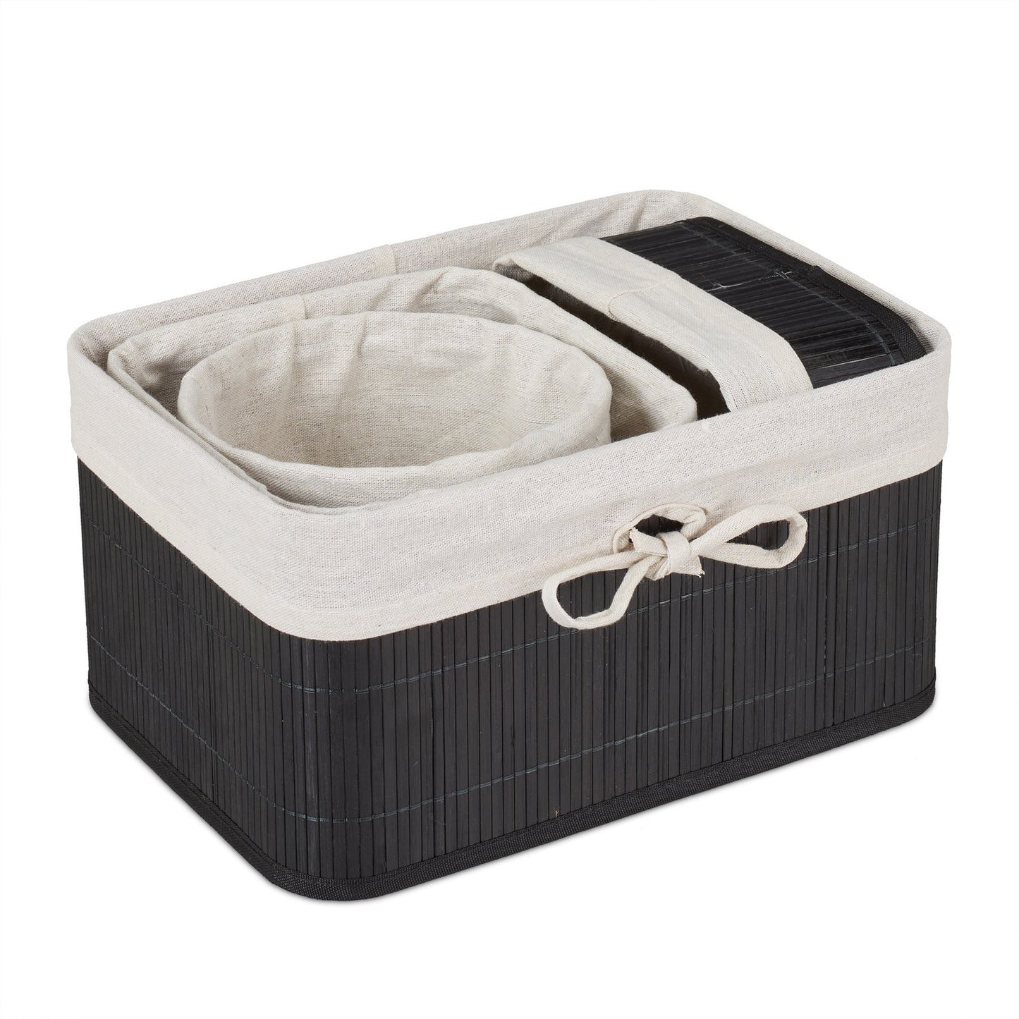 Bamboo storage baskets set of 4