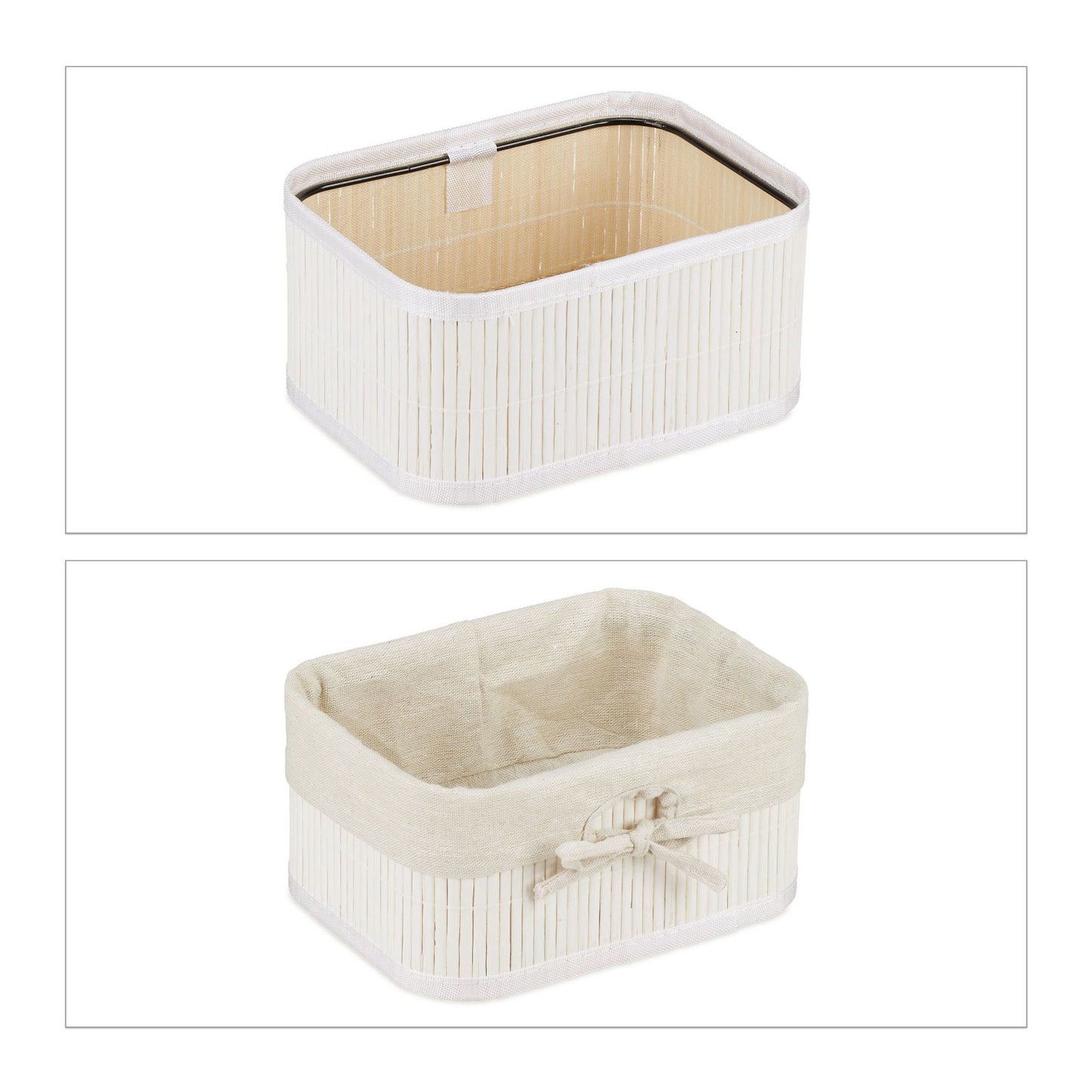 Bamboo storage baskets set of 4