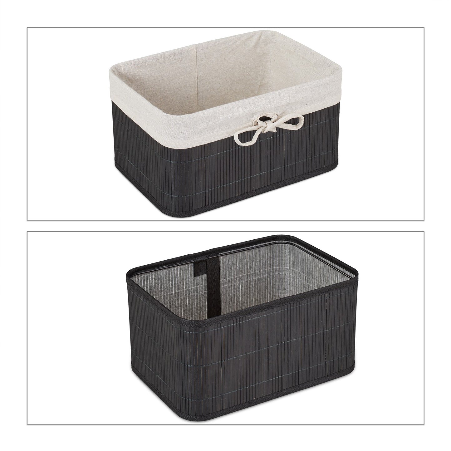 Bamboo storage baskets set of 4