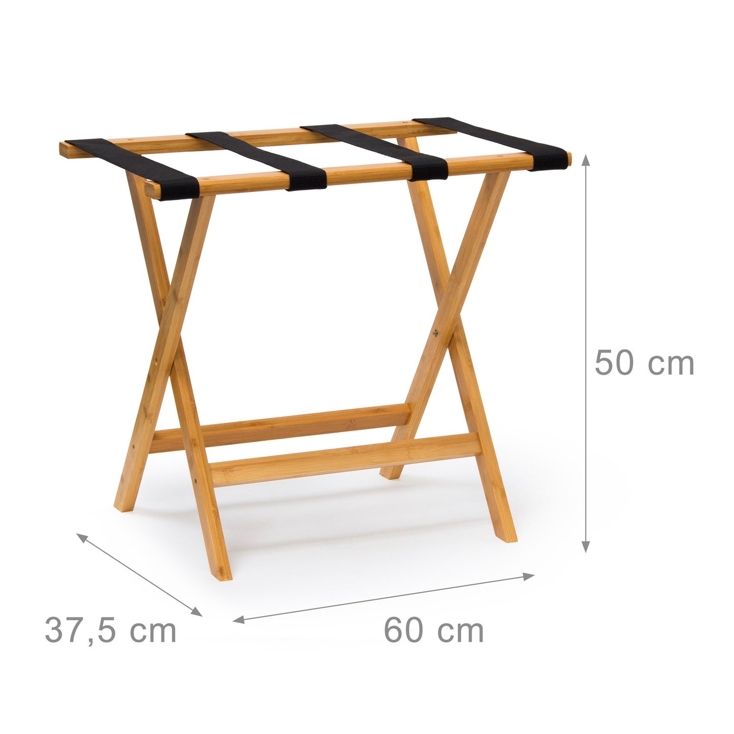 Bamboo suitcase stand