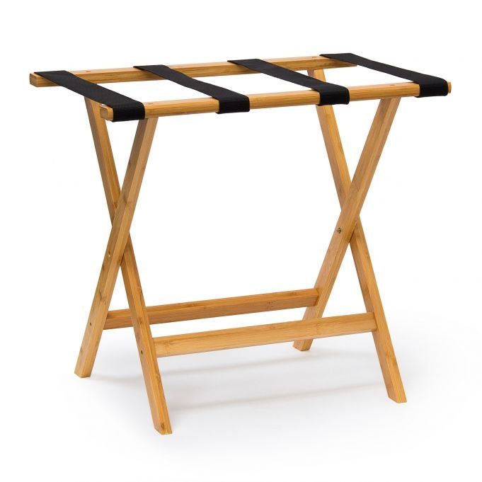 Bamboo suitcase stand