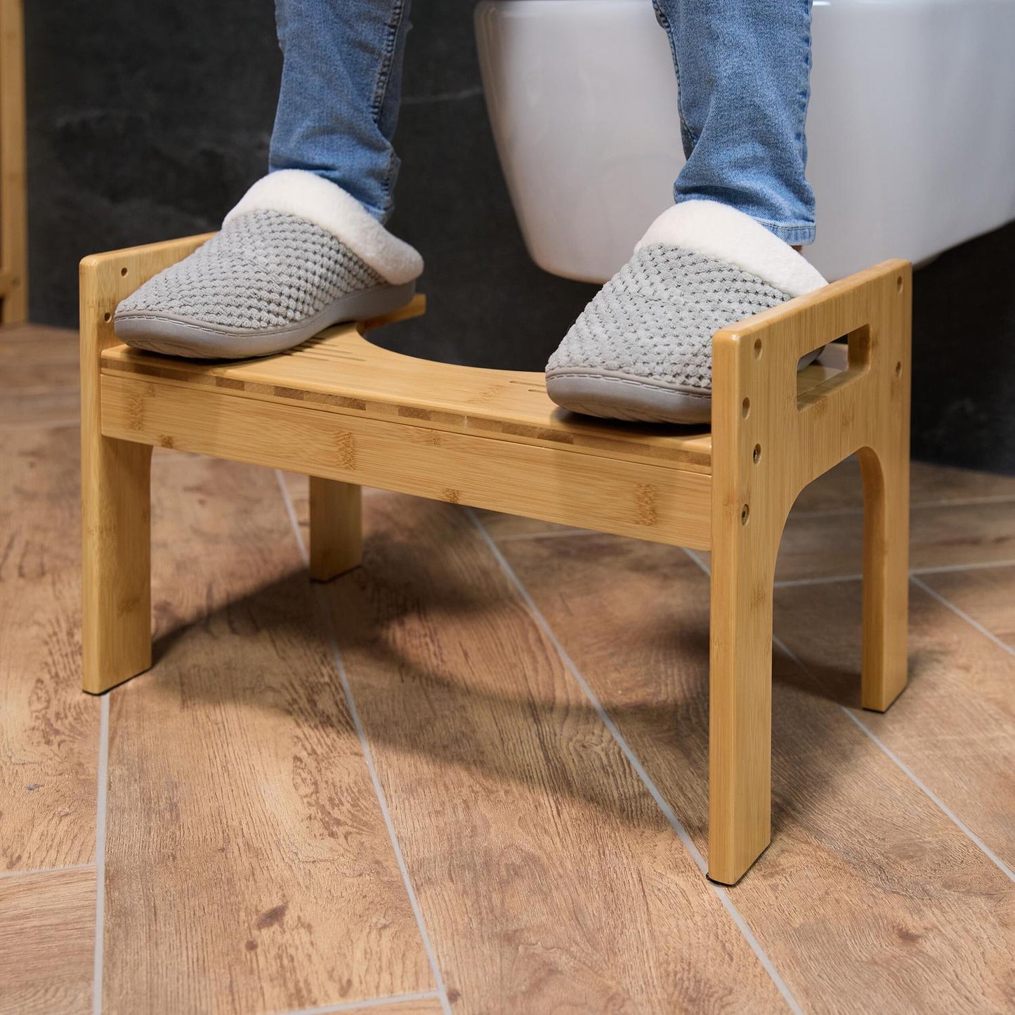 Bamboo toilet seat