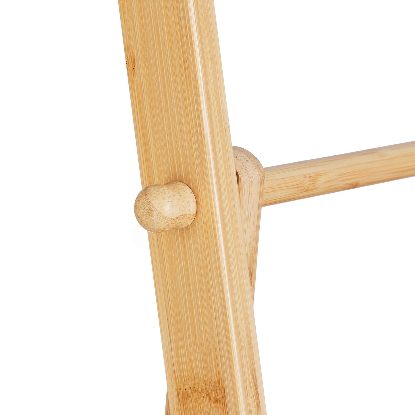 Bamboo towel ladder with shelf