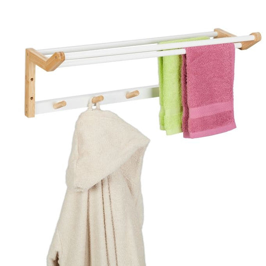 Bamboo towel rail for the wall