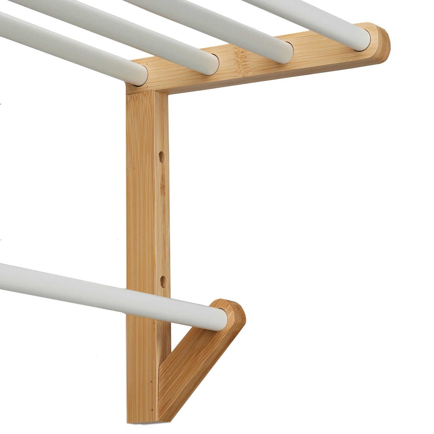 Bamboo towel rail for the wall