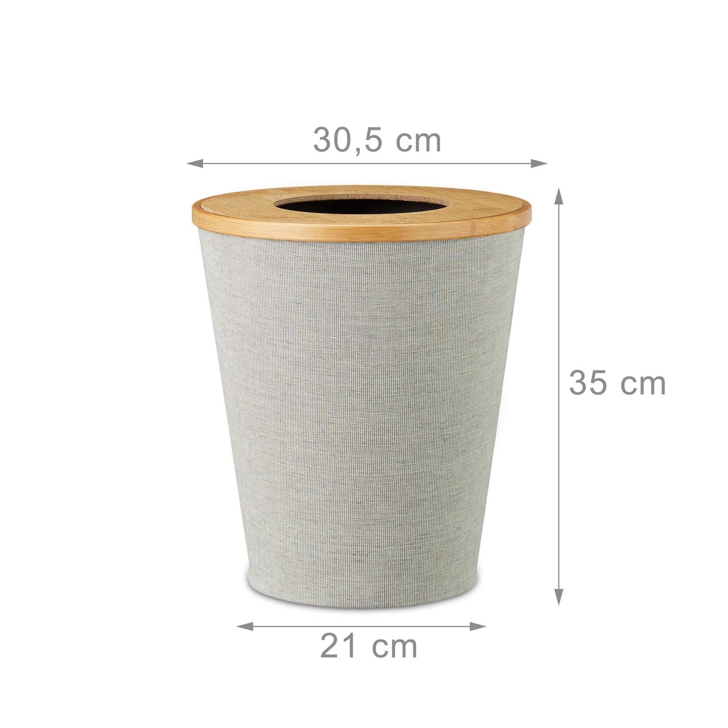 Bamboo trash can round