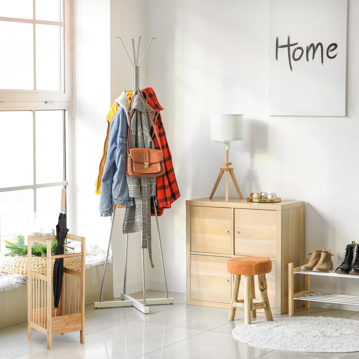 Bamboo umbrella stand