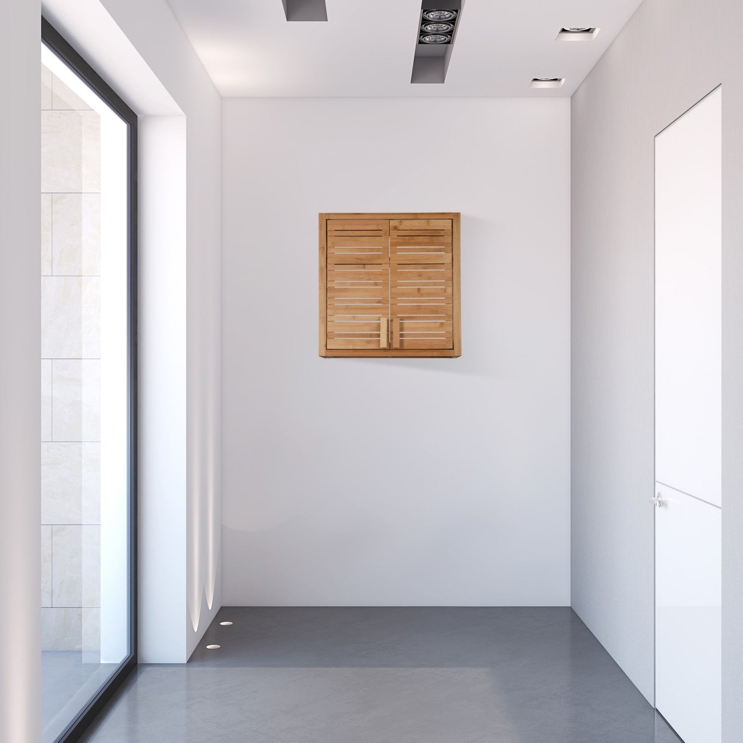 Bamboo wall cabinet