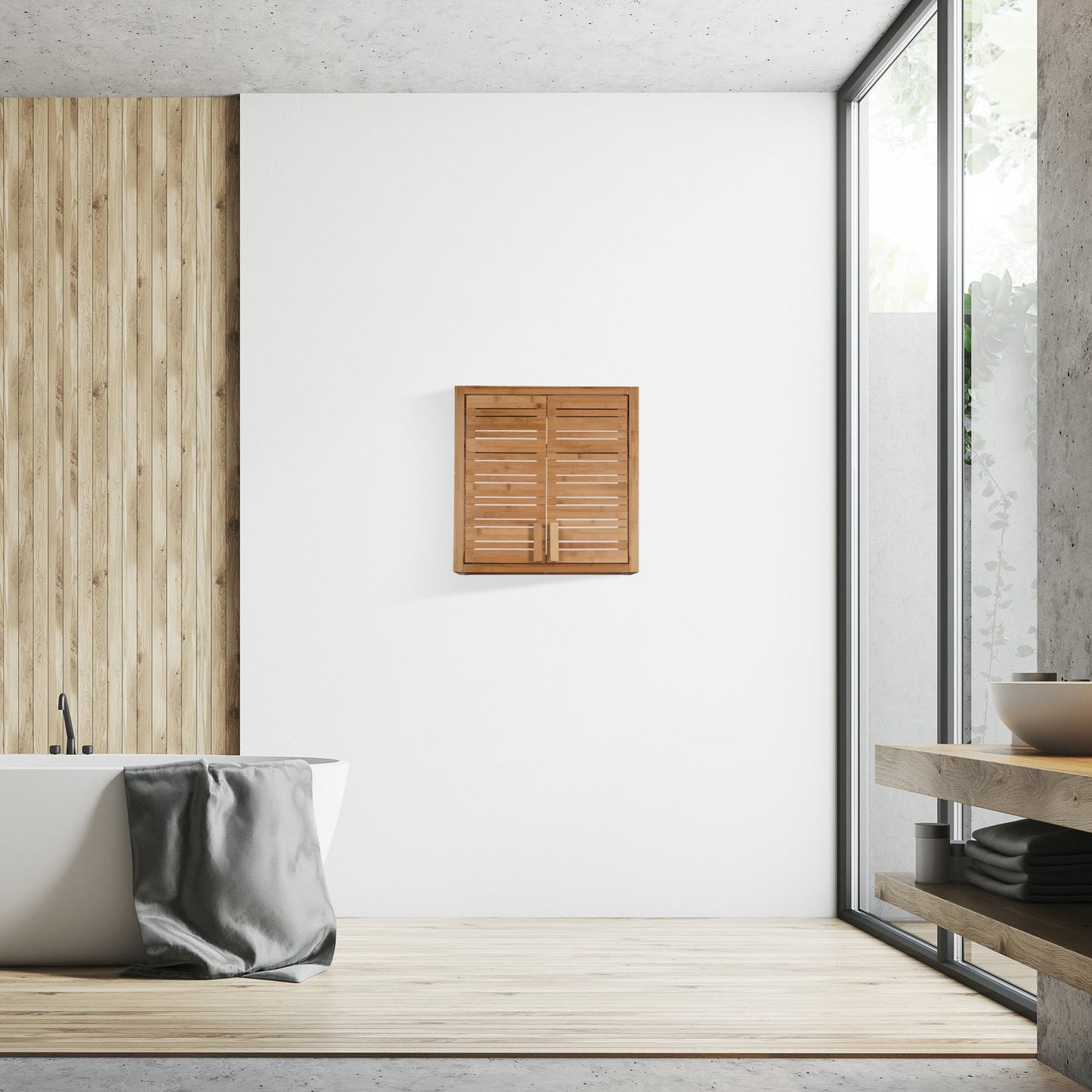 Bamboo wall cabinet