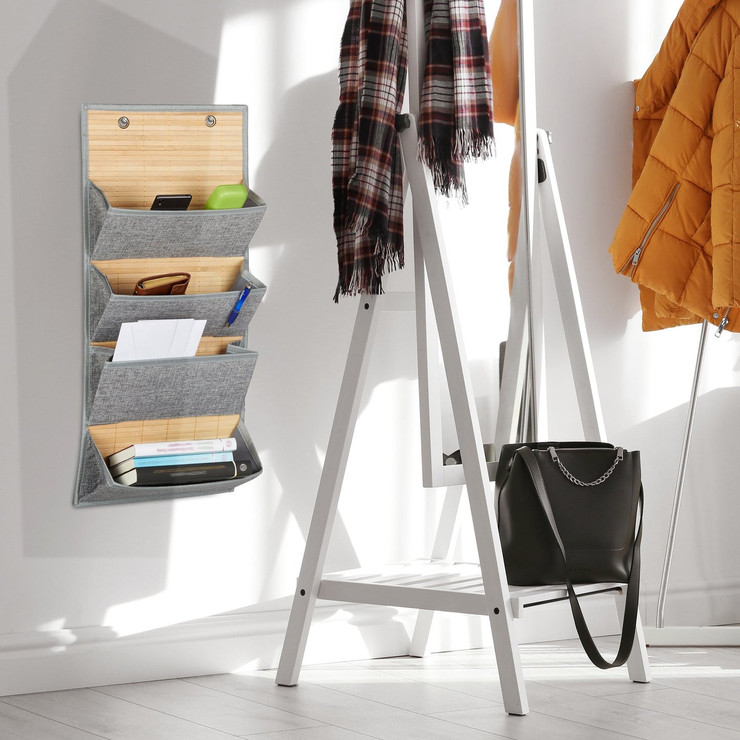 Bamboo wall holder for office and hall