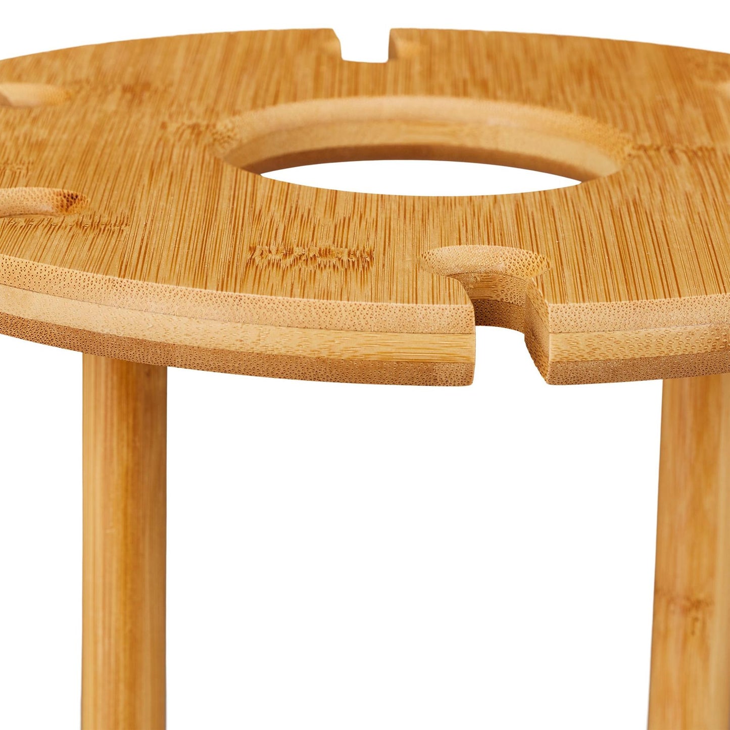 Bamboo wine glass holder for 6 glasses