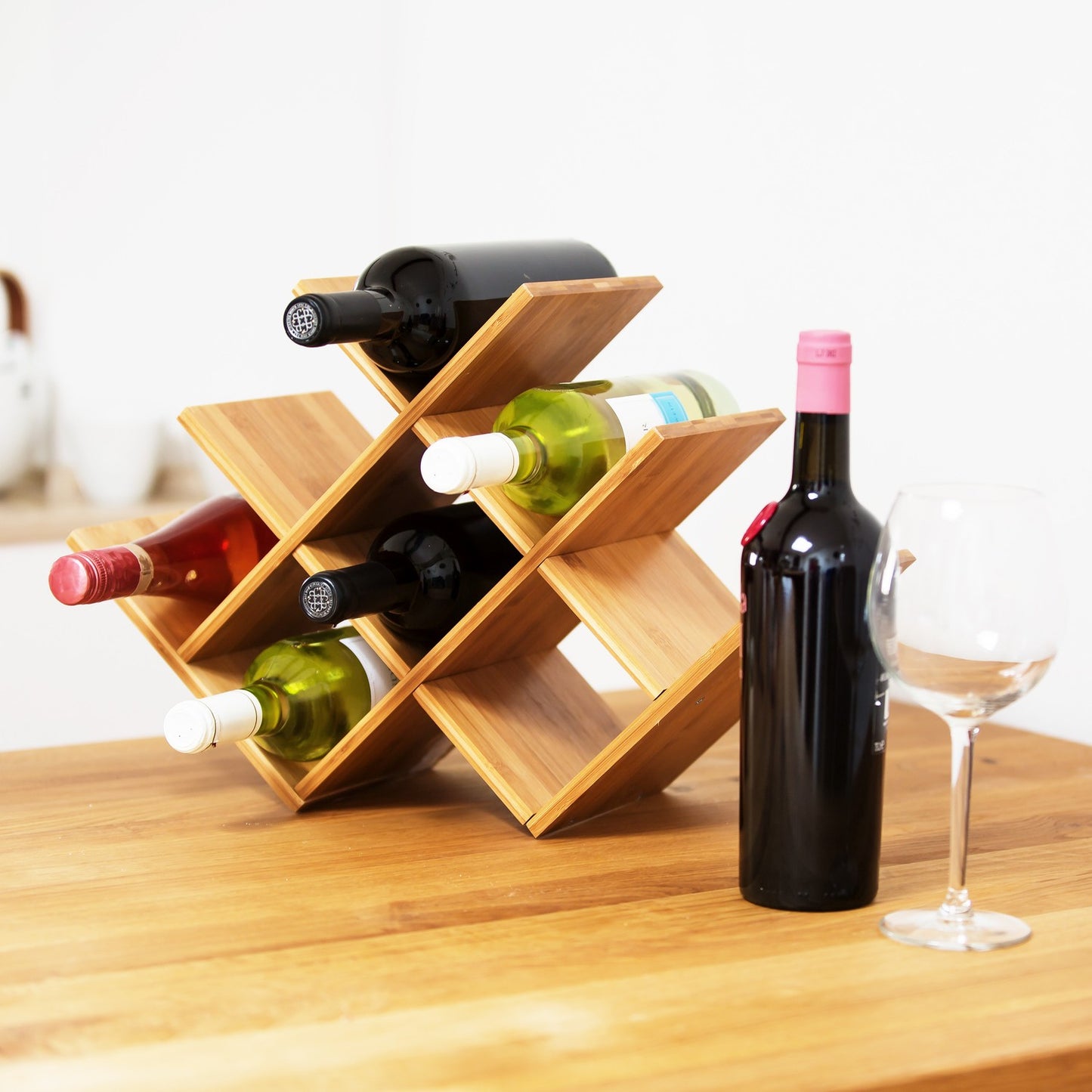 Bamboo wine rack