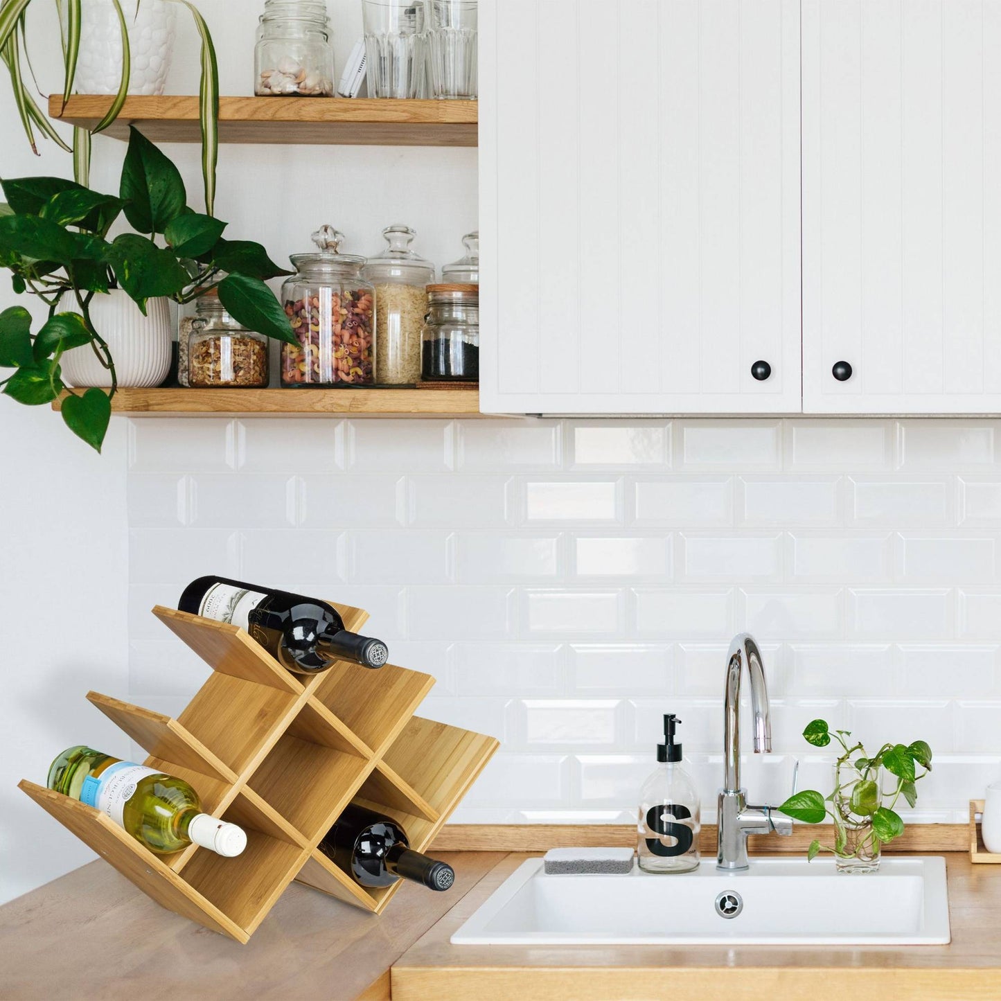 Bamboo wine rack