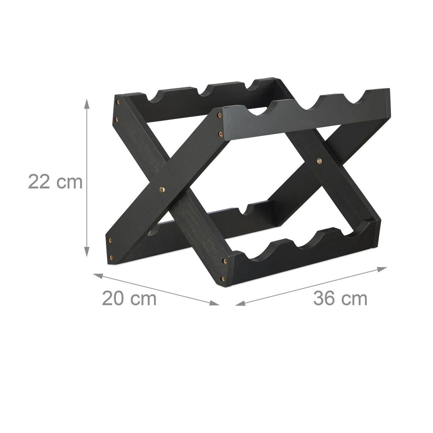 Bamboo wine rack black