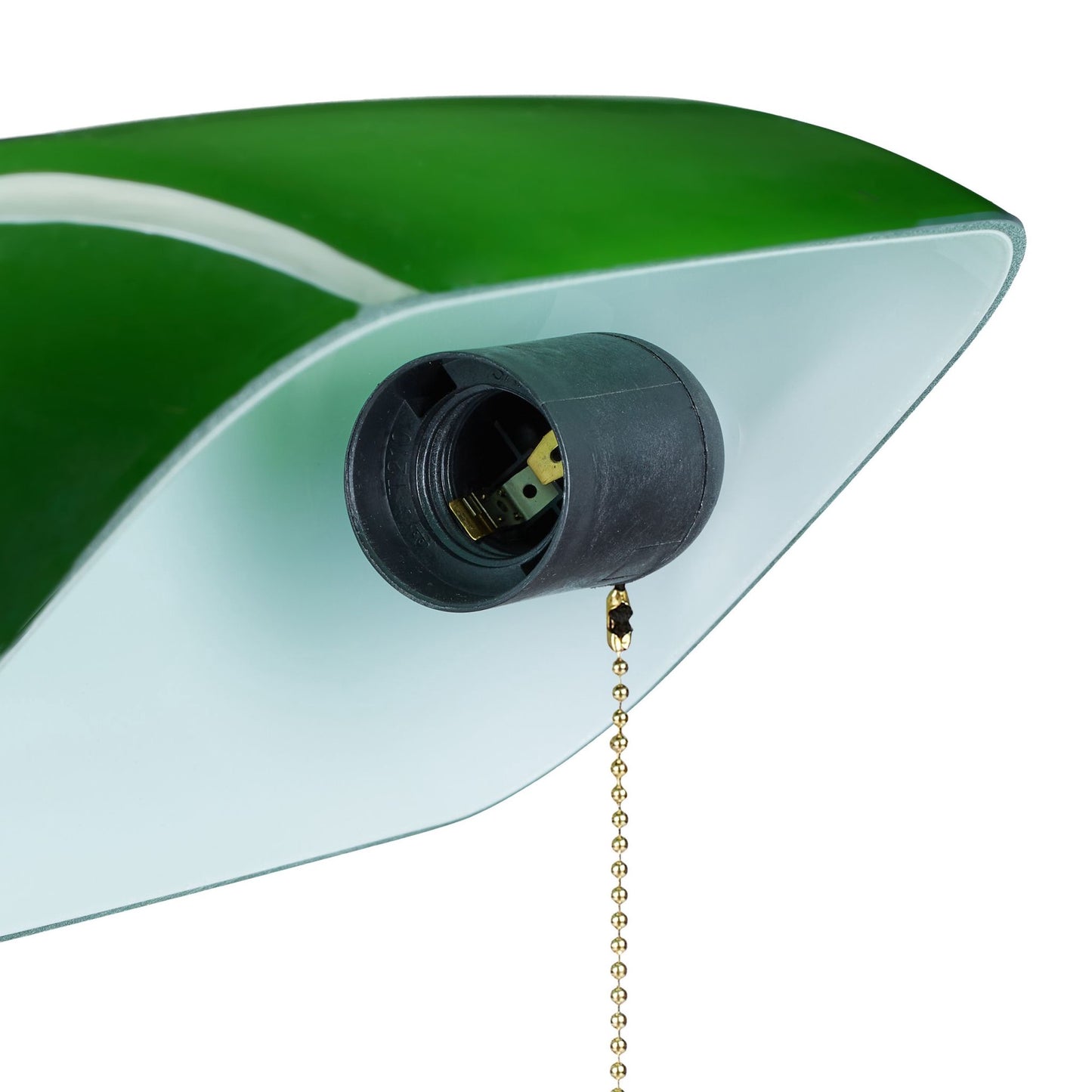 Banker lamp with pull switch