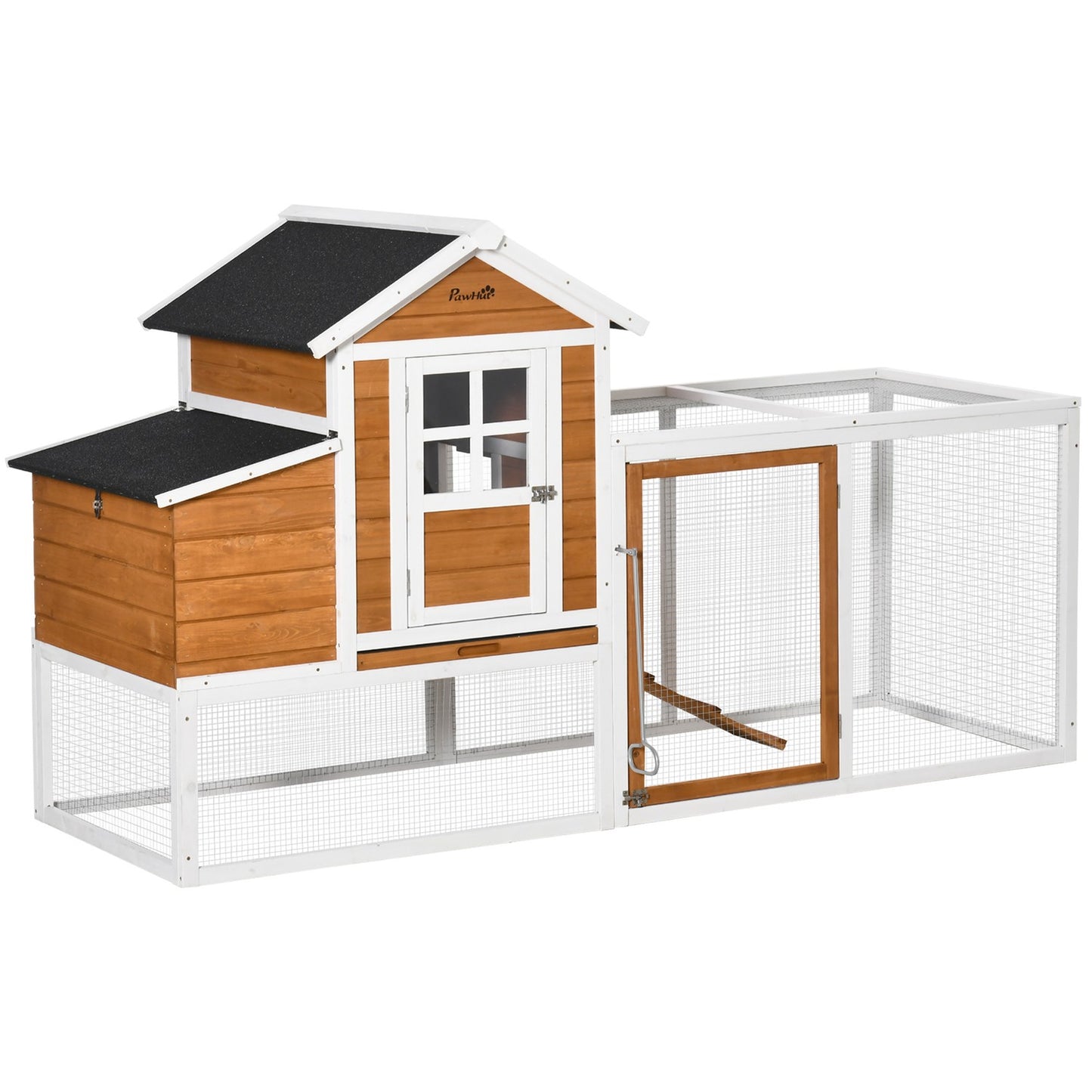 Bantam Chicken Coop with Run, Nesting Box & Asphalt Roof