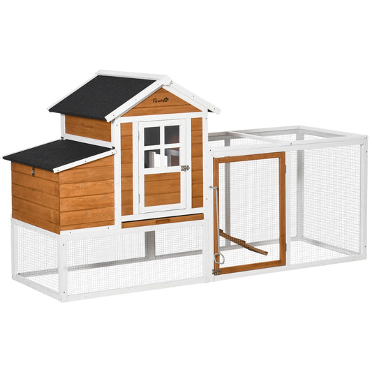 Bantam Chicken Coop with Run, Nesting Box & Asphalt Roof