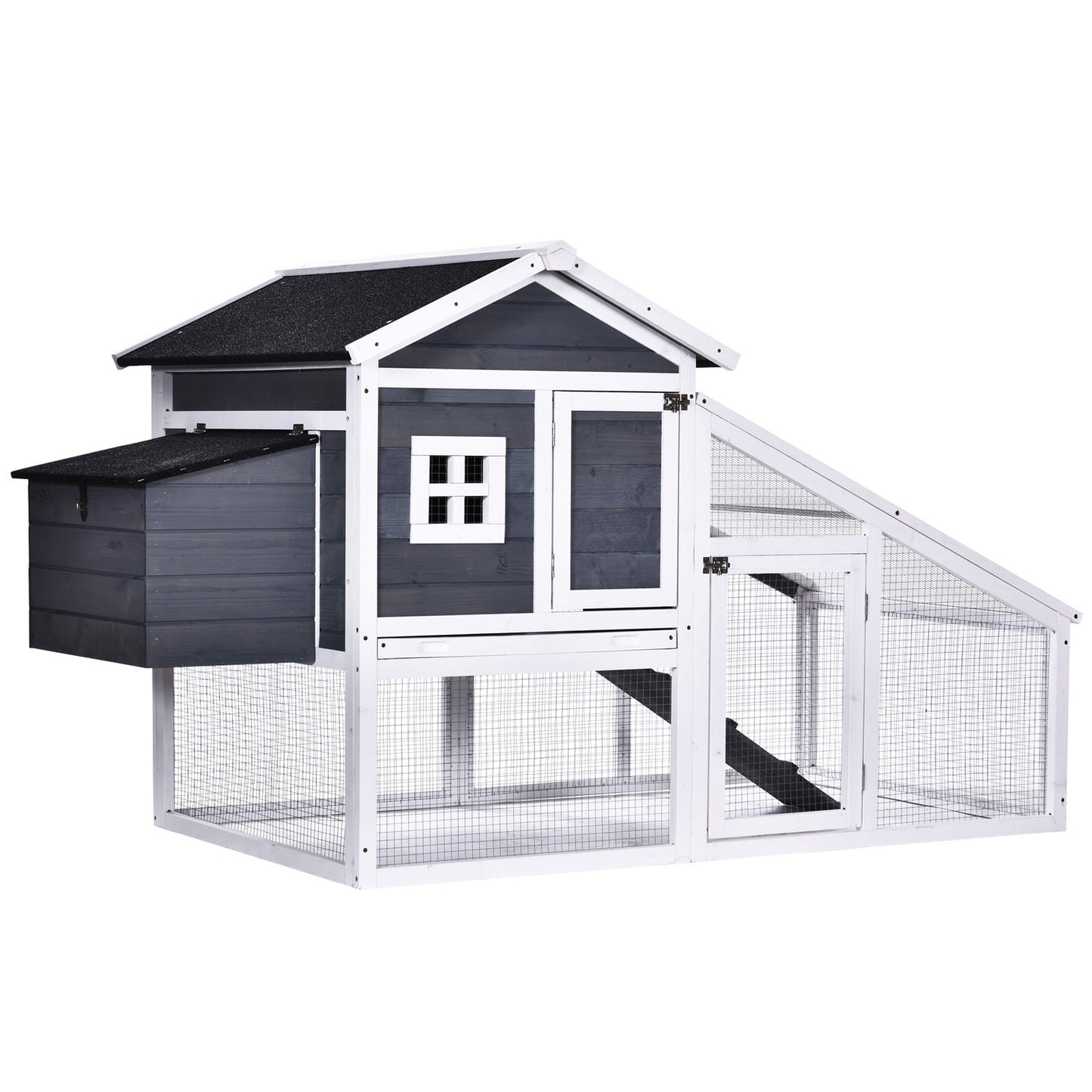 Bantam Chicken Coop With Run, Perch, Solid Wood