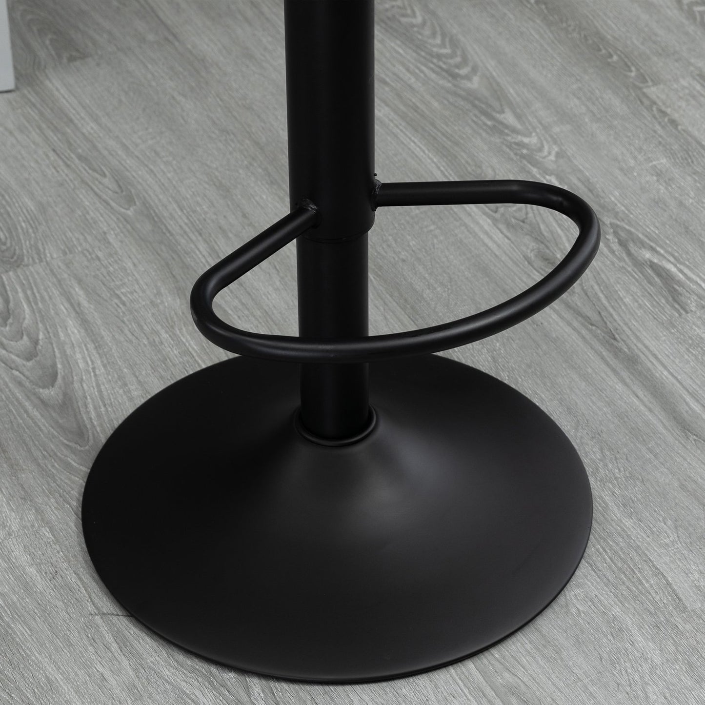 Adjustable faux leather barstools - set of 2 with footrests