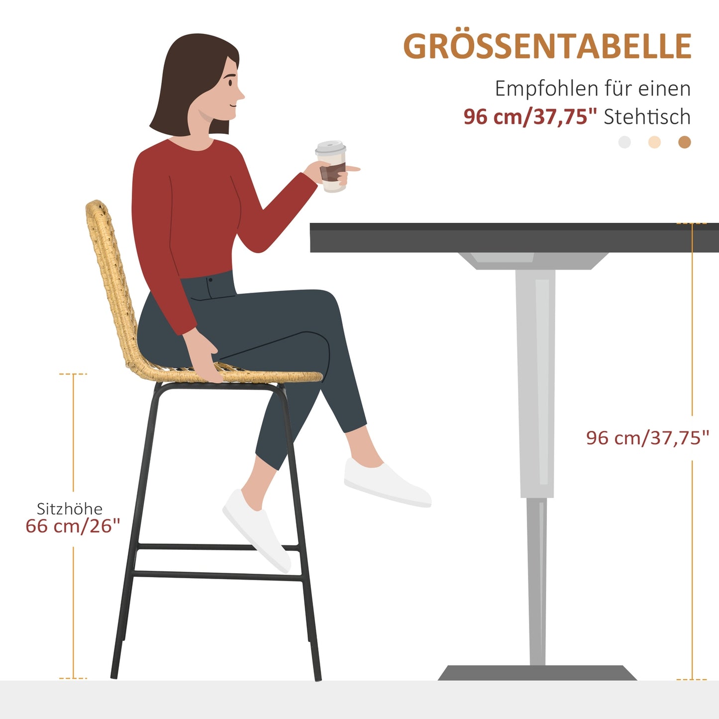 Yellow steel bar stools Set of 2 with backrest, Boho Design