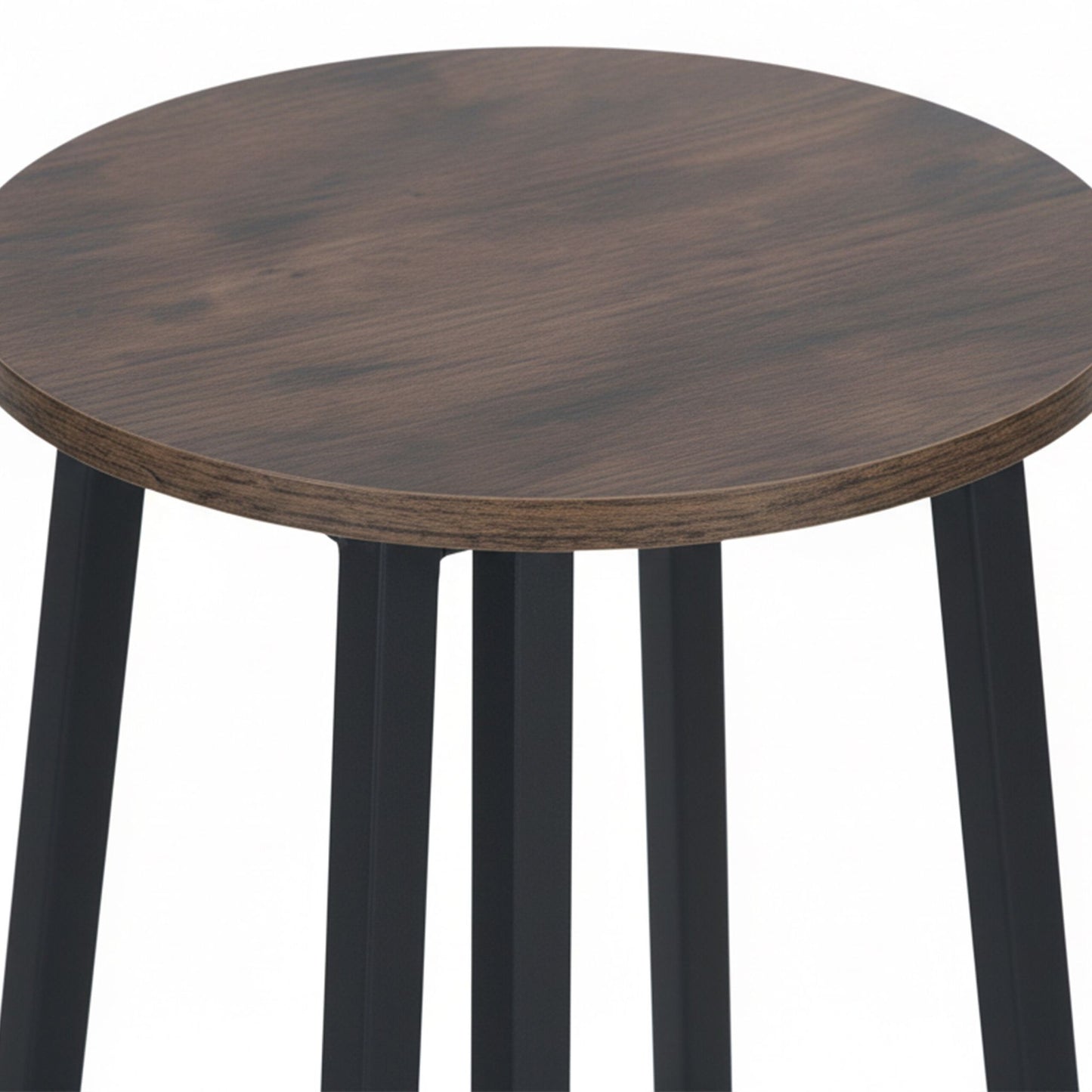 Bar Stools Set of 2, MDF Seat, Metal Frame