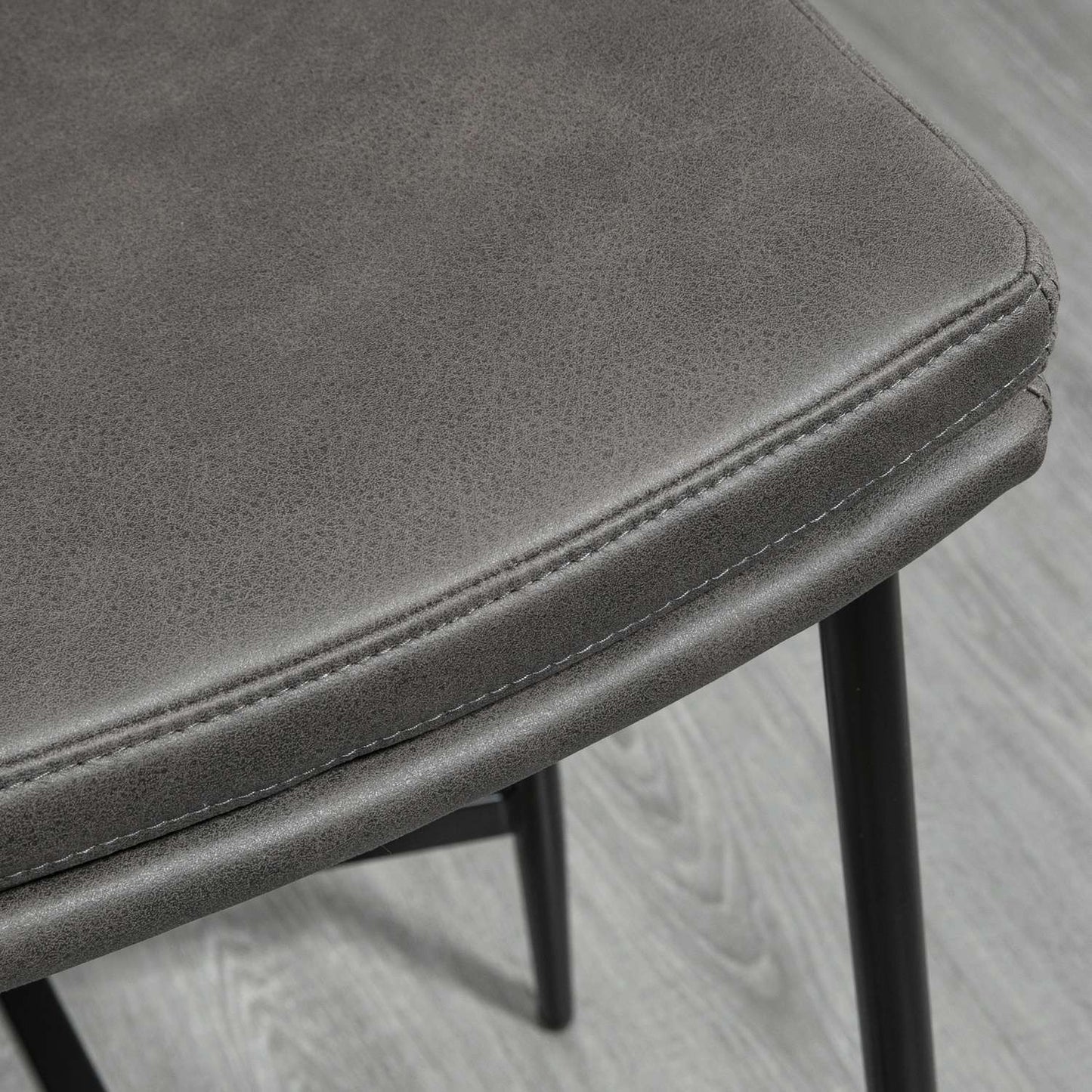 Bar Stools Set of 2, Padded Seats, Steel Frame