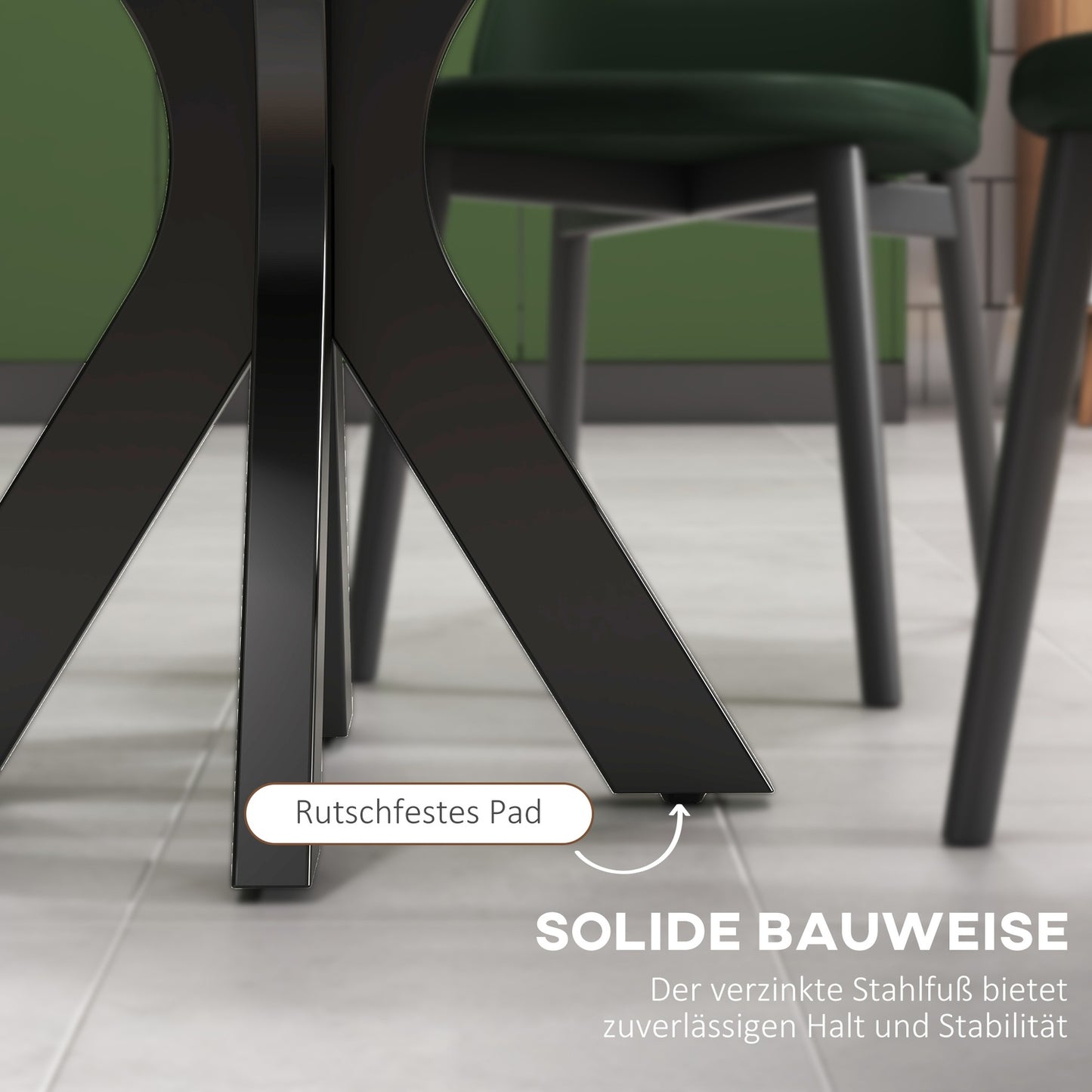 Bistro Bar table for 2 - Tempered glass, Ø60x102cm
