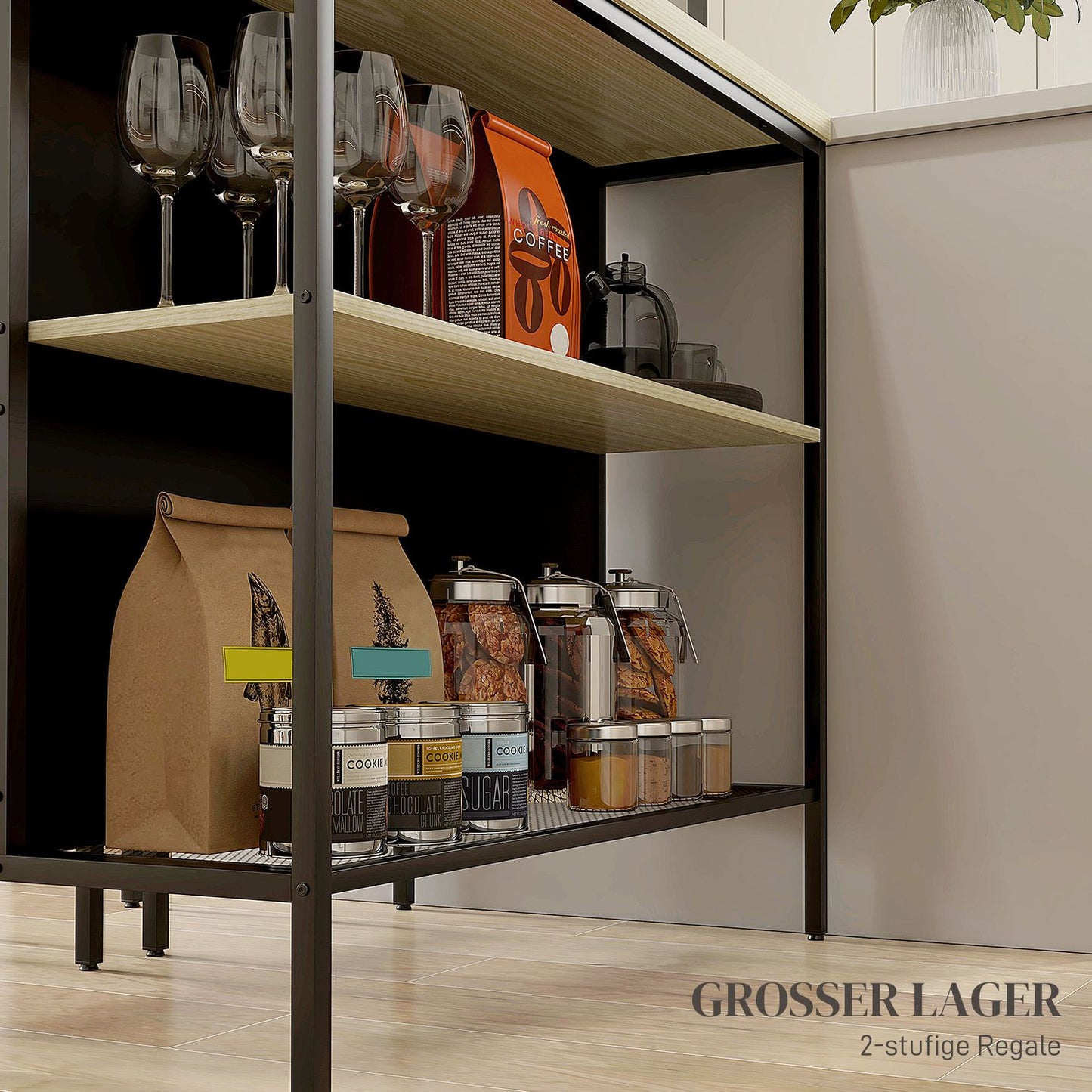 Modern 3-piece bar table set with oak and steel