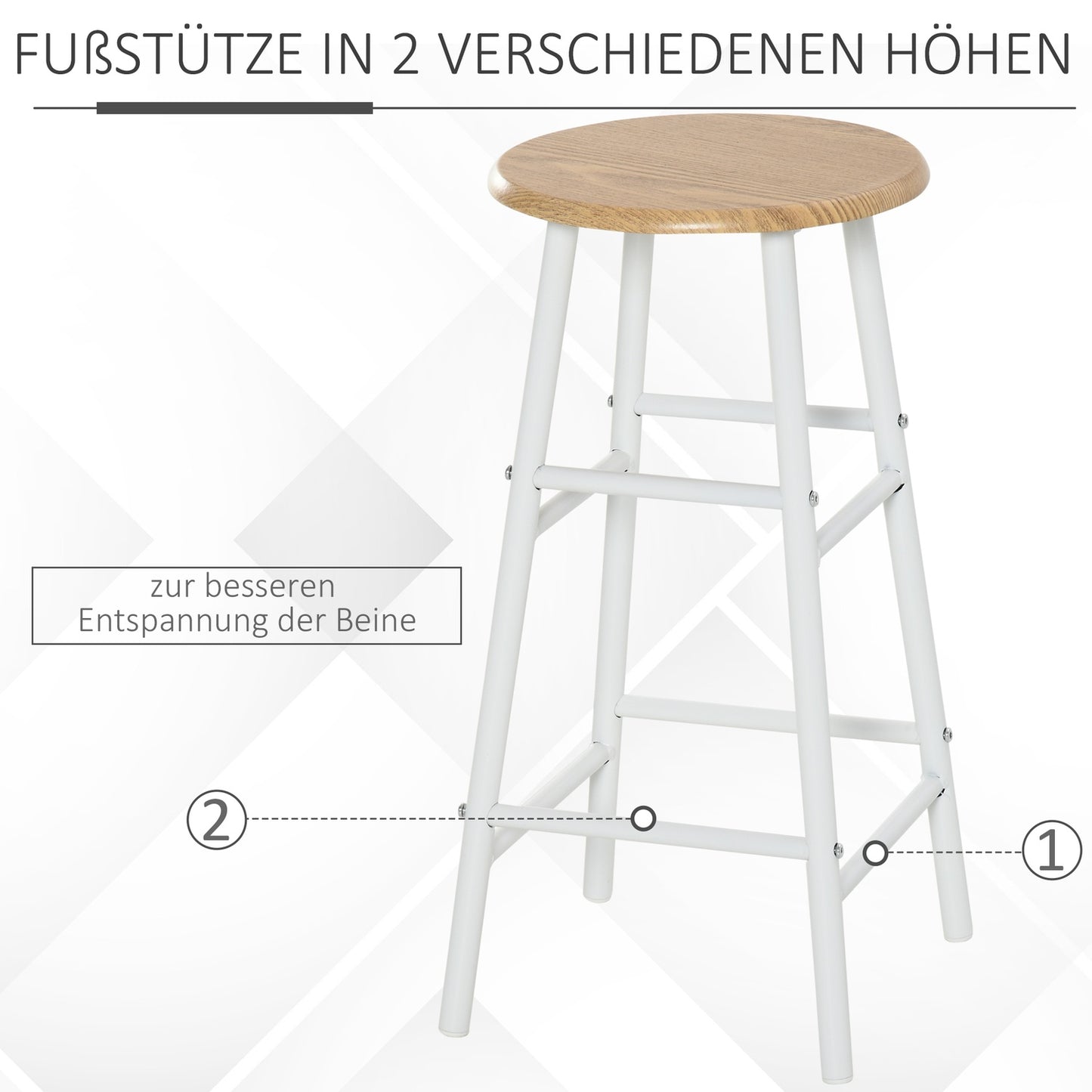 Bar table and chairs with storage shelf and door mat
