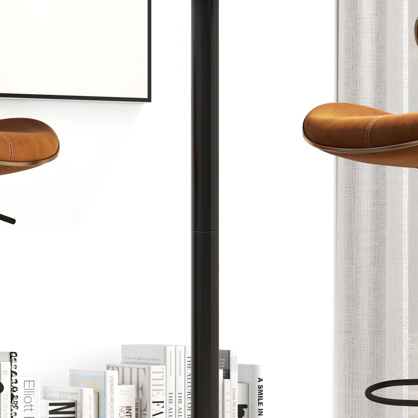 Bar Table for 2, Round, 60x60x102 cm, Black