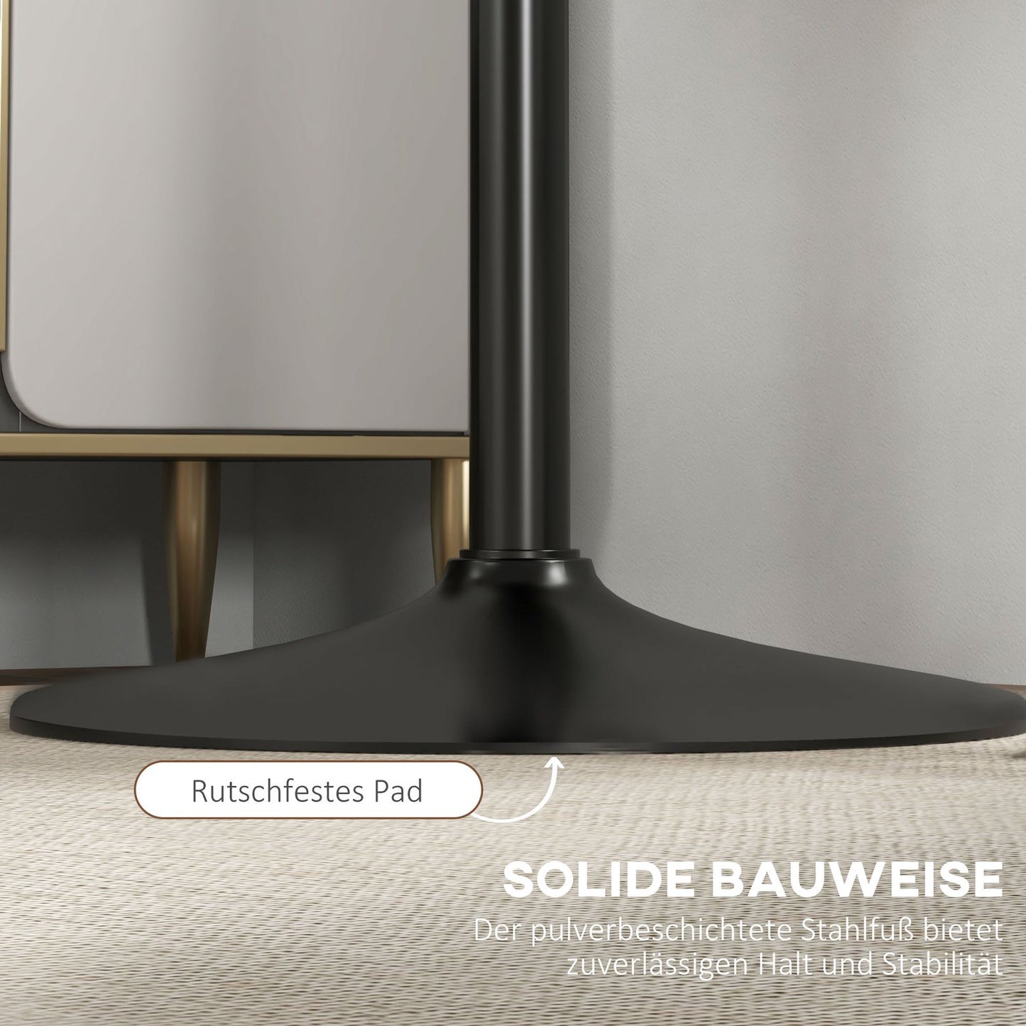 Bar Table for 2, Round, 60x60x102 cm, Black
