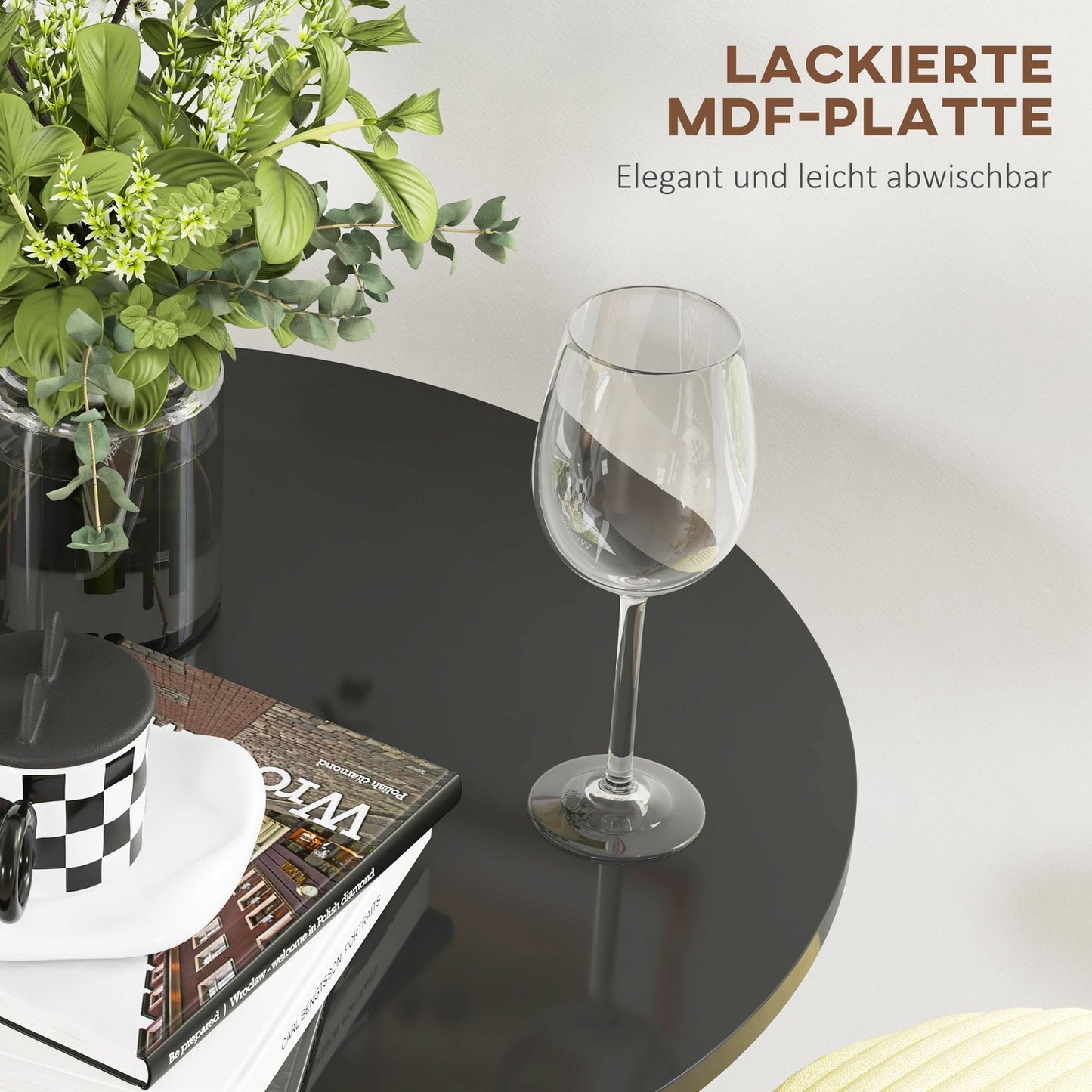 Bar Table for 2, Round, 60x60x102 cm, Black